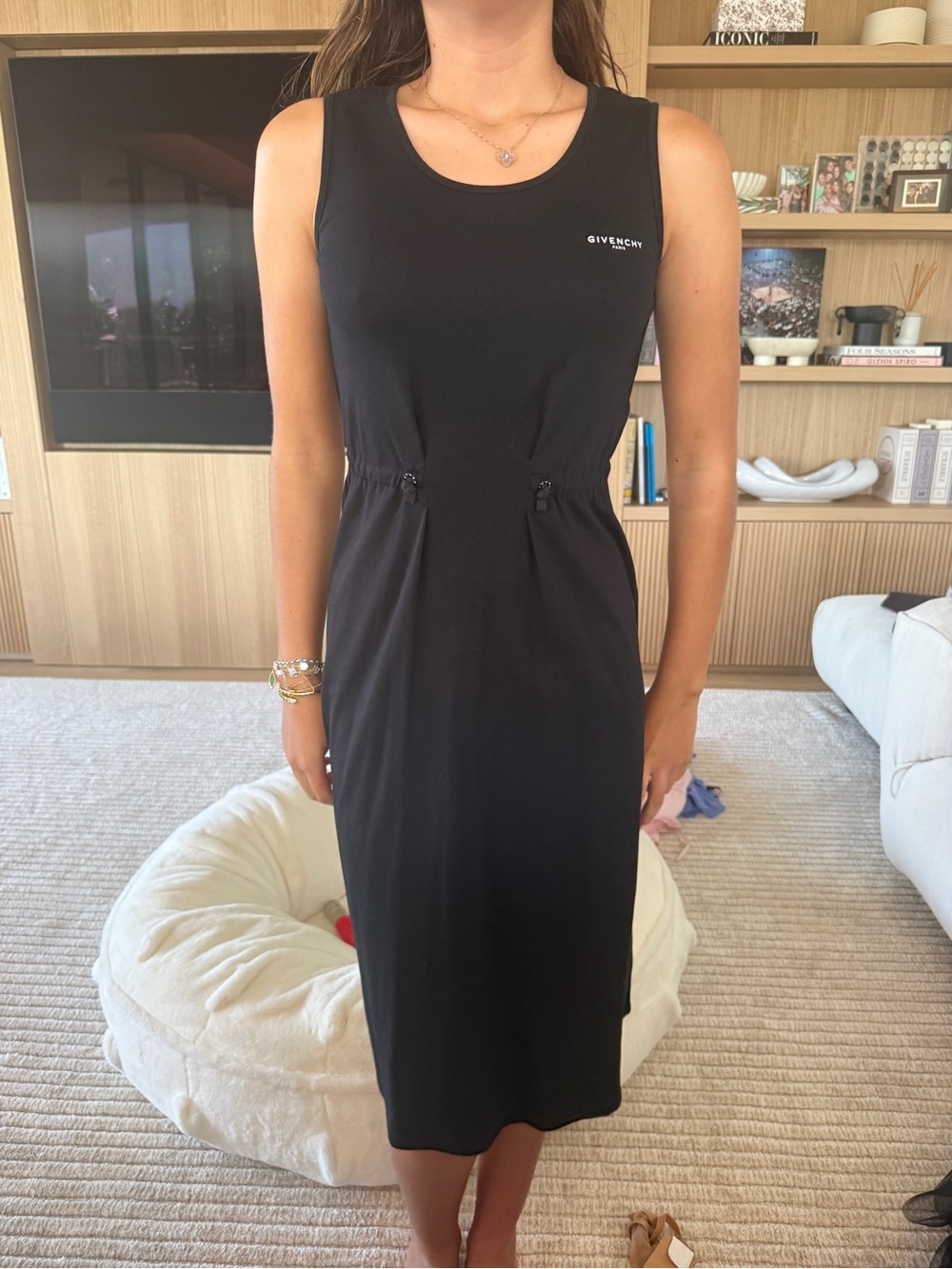 Givenchy Black Sleeveless Midi Dress